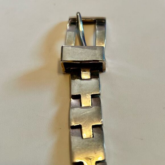Rare Taxco Salvador Juller Gracia Signed Sterling Silver 925 Buckle Bracelet - Picture 9 of 10